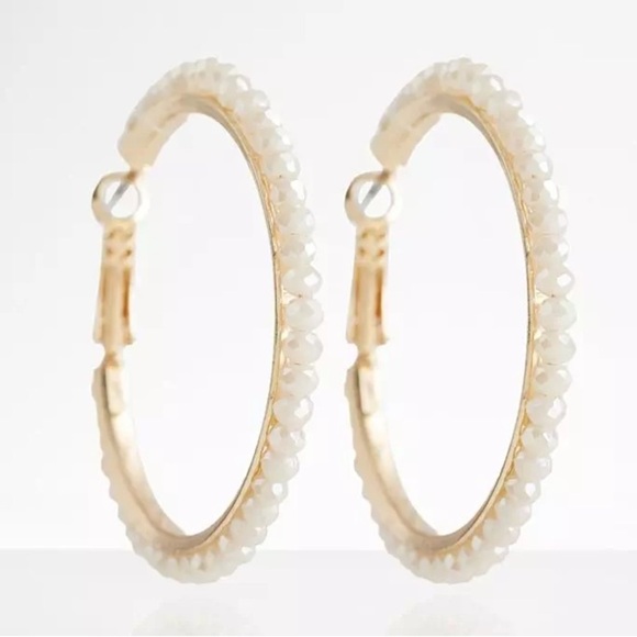 NWOT - Buckle BKE Glitz Hoop Earring - Picture 2 of 5